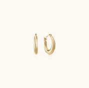 Oval Formlu Modern Halka Küpe