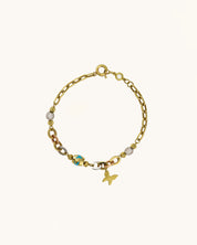 Kelebek Figürlü Karma Zincir Bileklik