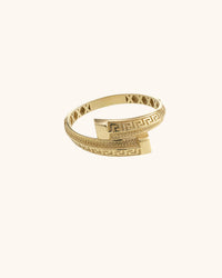 Antik Desenli Sarmal Altın Yüzük - GOLD / 9