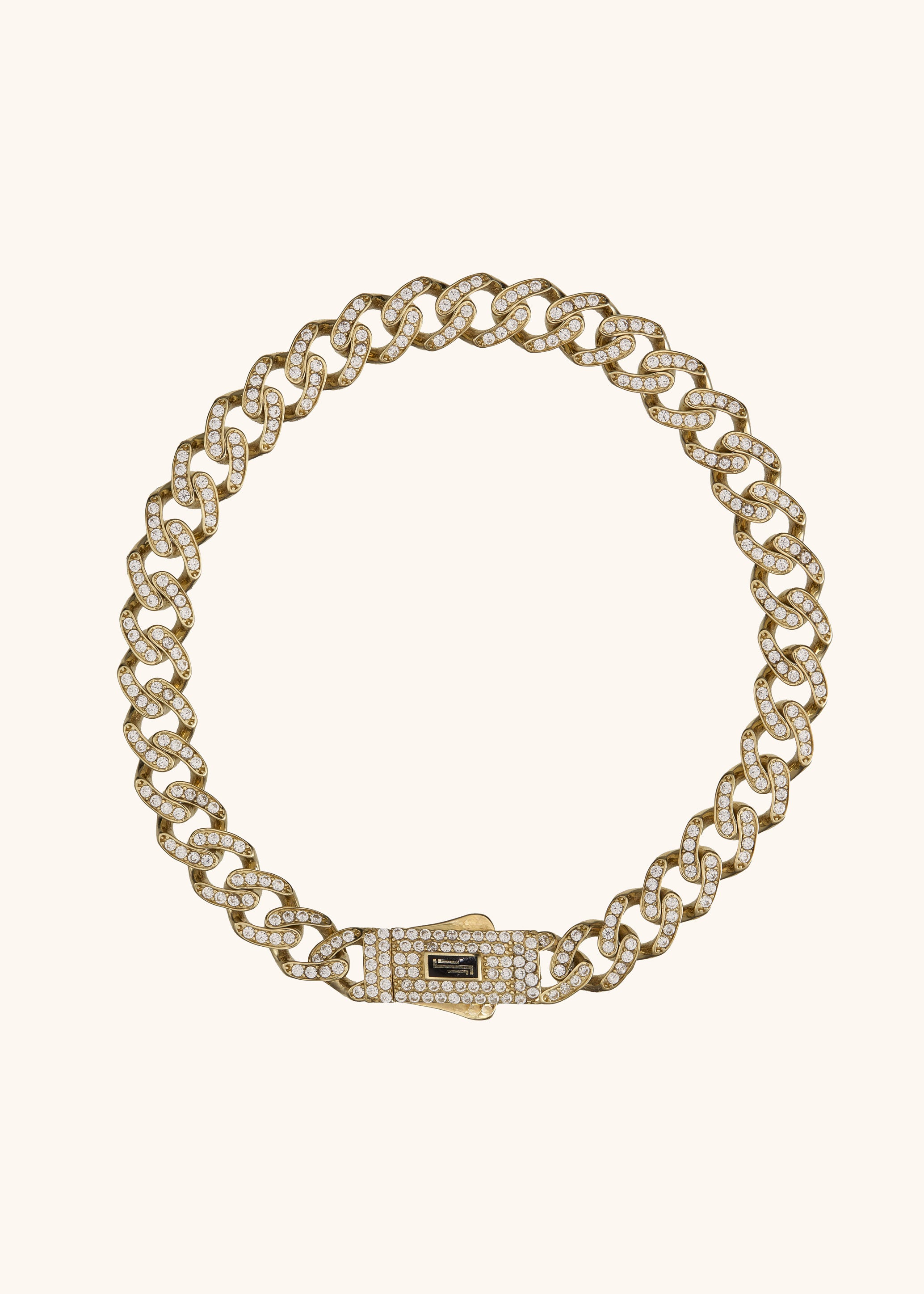 Tamamı Taşlı Lüks Zincir Bileklik