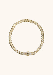 Sade Zincir Gövdeli Taşlı Kilit Bileklik