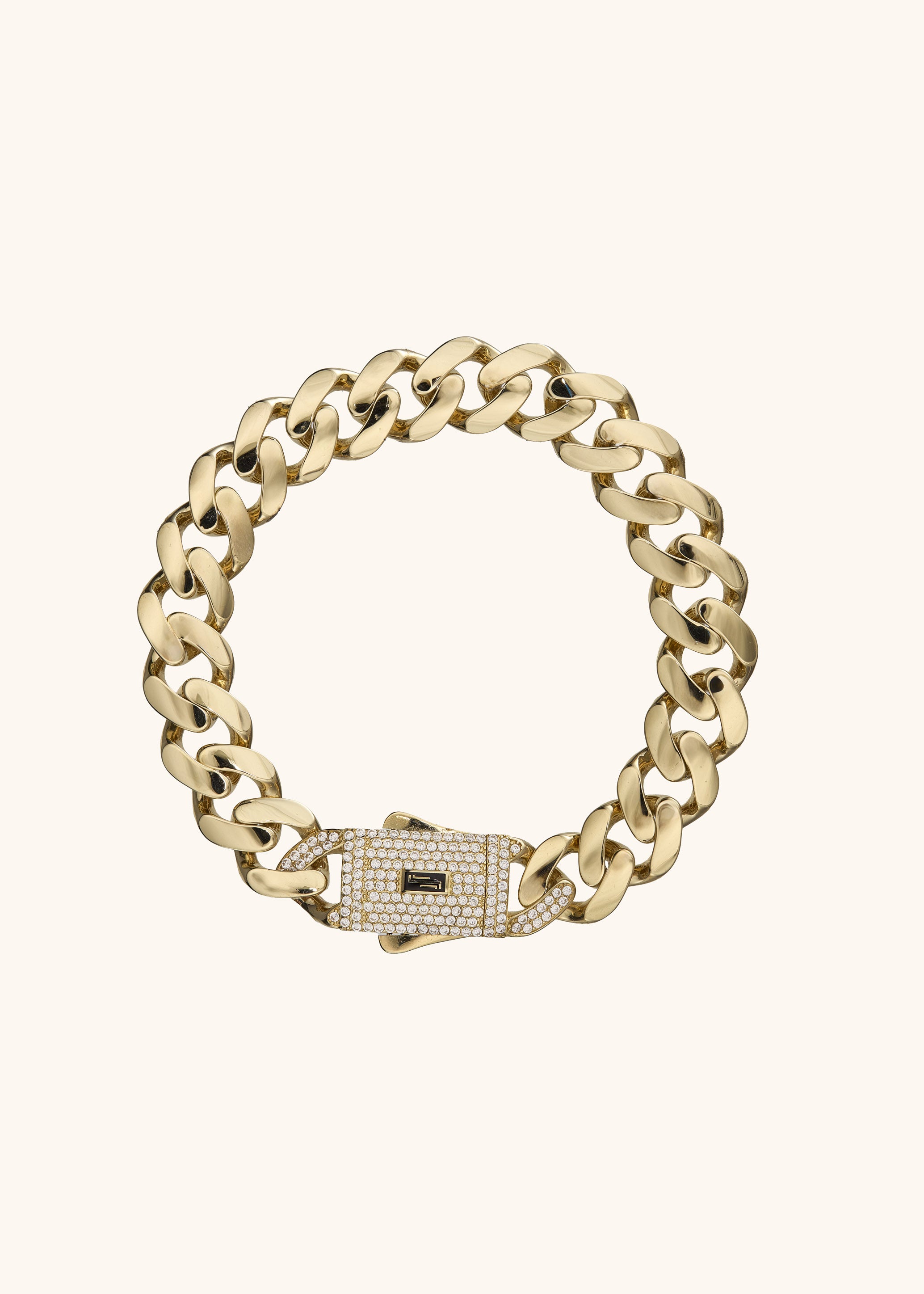 Sade Zincir Gövdeli Taşlı Kilit Bileklik