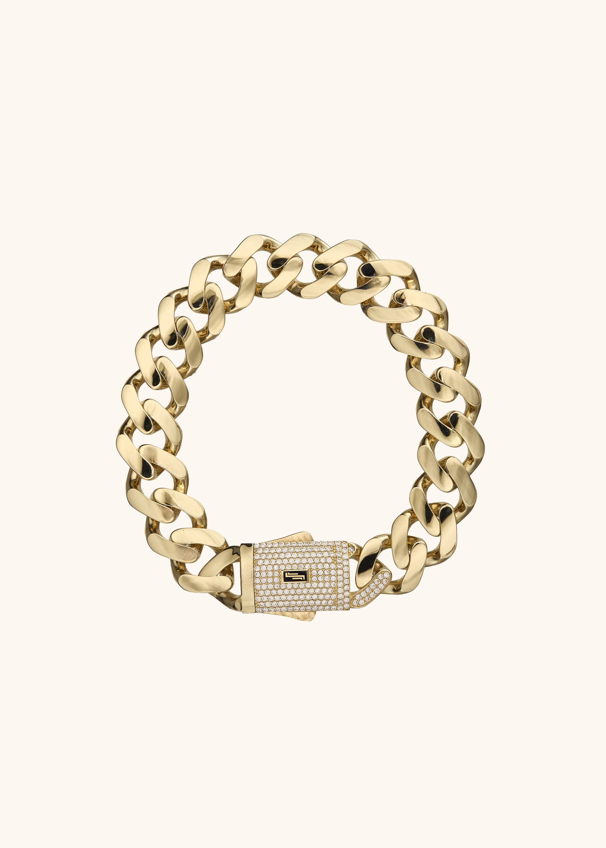 Sade Zincir Gövdeli Taşlı Kilit Bileklik