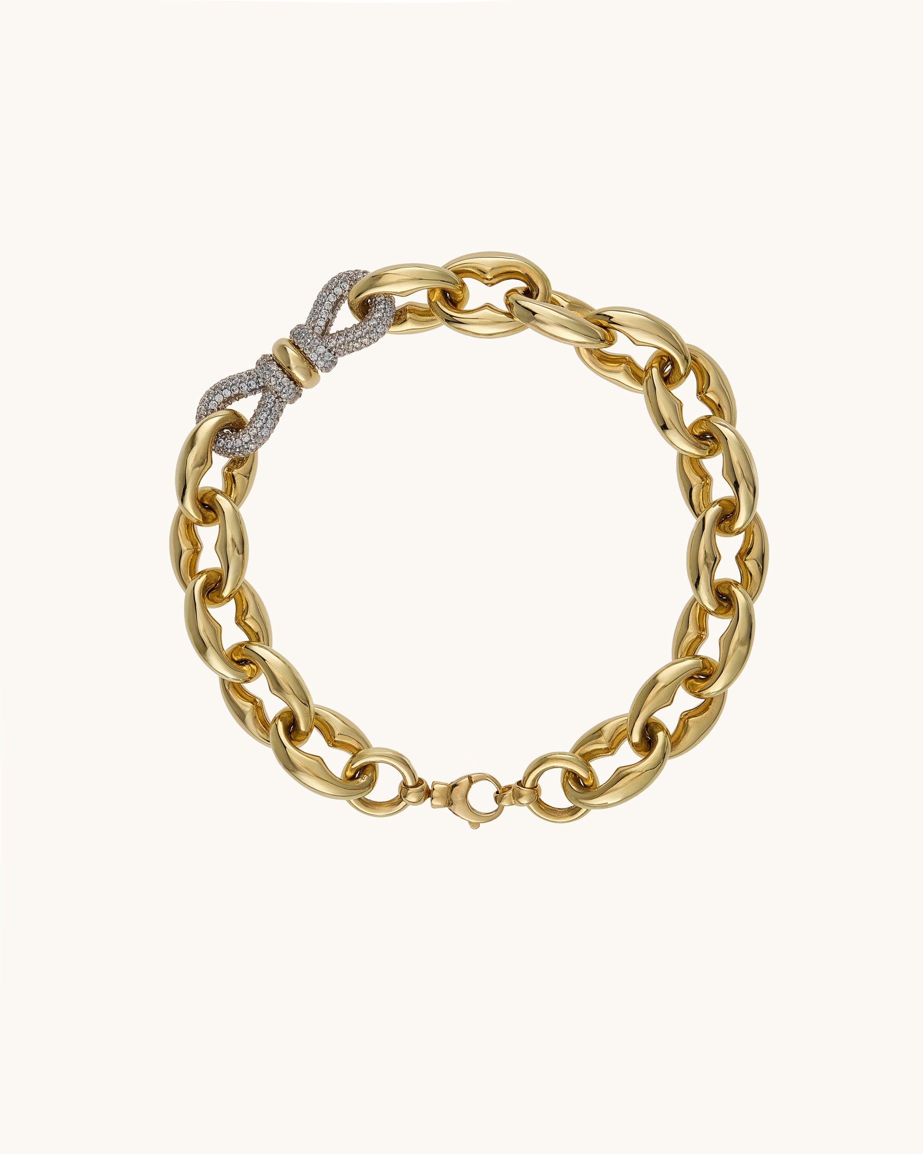 Taşlı Fiyonk Detaylı Modern Halkalı Bileklik