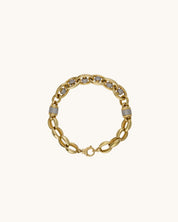 Işıltılı ve Silindir Detaylı Modern Halka Bileklik