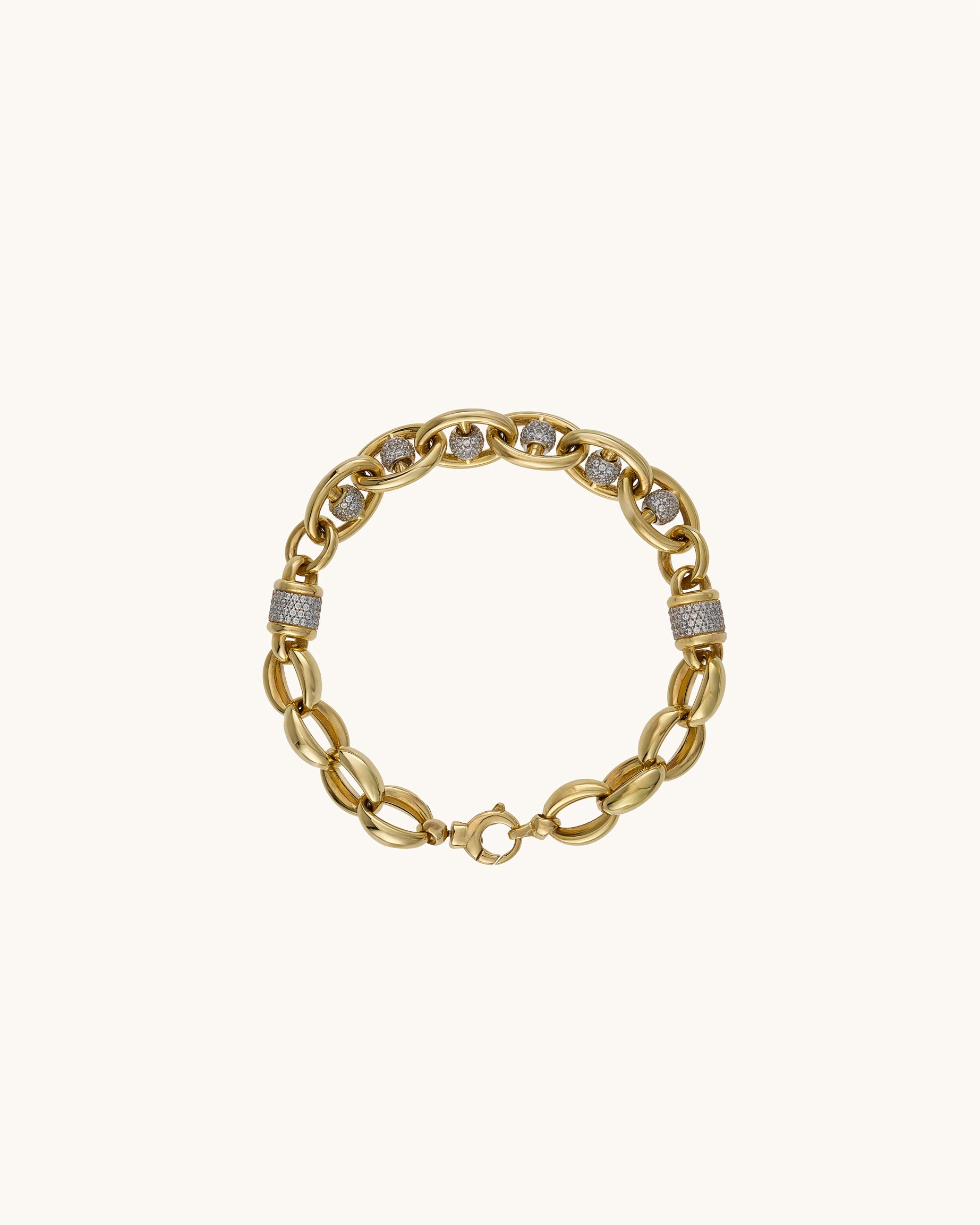 Işıltılı ve Silindir Detaylı Modern Halka Bileklik