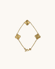 Yonca Figürlü Zarif Zincir Bileklik