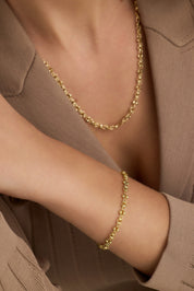 İkili İnce Zincir Zarif Bileklik