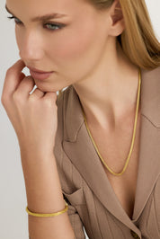 Örgü Dokulu İnce Tasarım Zincir Kolye