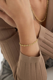 İkili İnce Zincir Zarif Bileklik