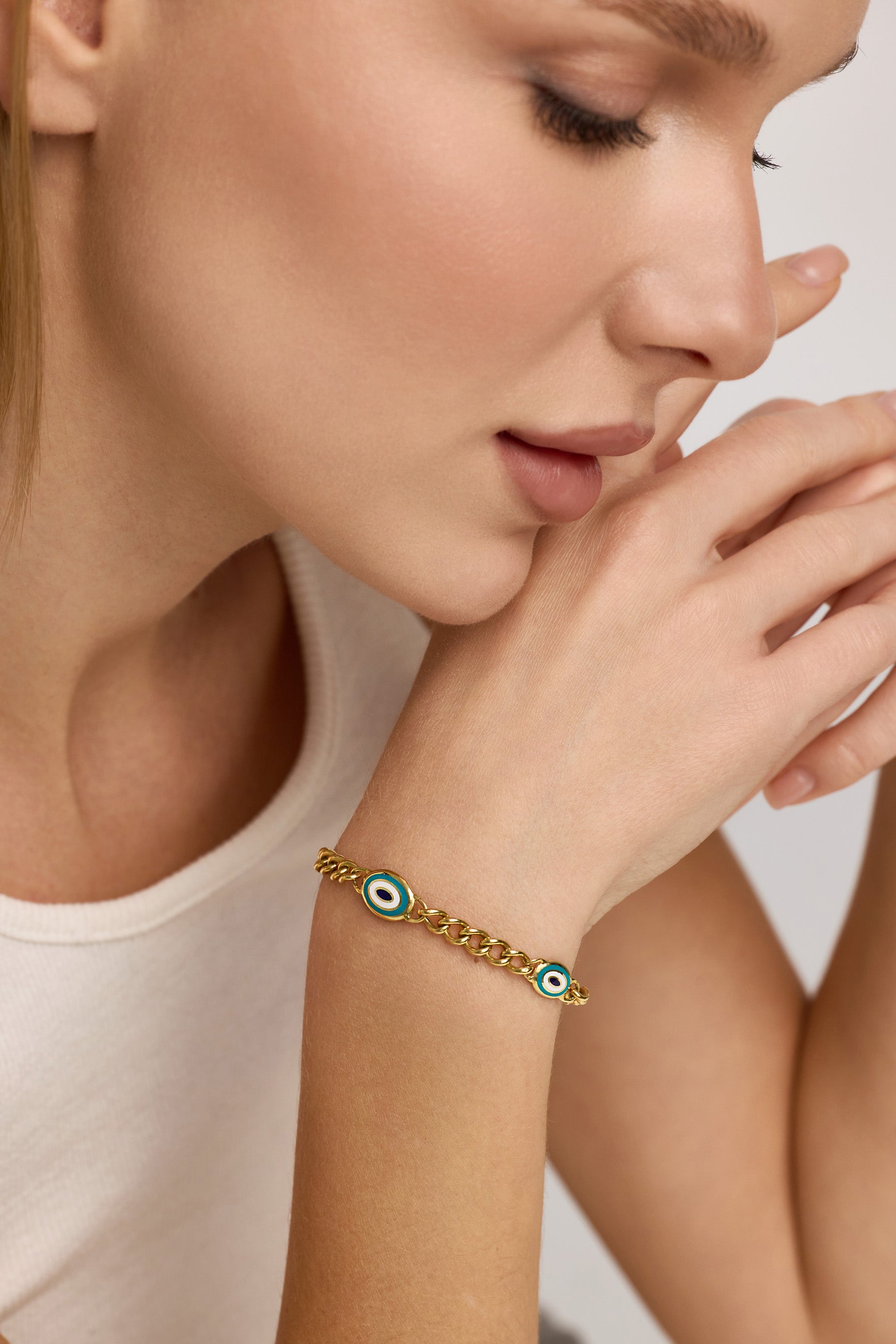 Üçlü Göz Detaylı Modern Gurmet Bileklik