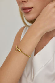 Nazar Boncuğu Detaylı Top Zincir Bileklik