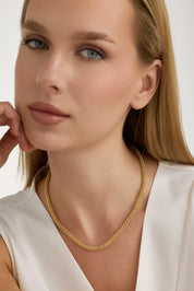 Hacimli ve Hasır Örgü Kolye