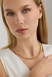 Hacimli ve Hasır Örgü Kolye