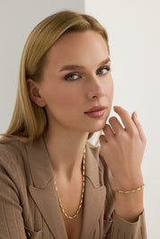 Silindir Form Tasarım Zincir Kolye