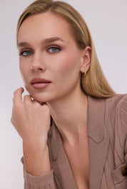 Çizgili Burgu Model Küpe