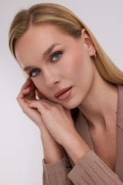 Çizgili Burgu Model Küpe