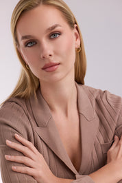Bambu Model Halka Küpe