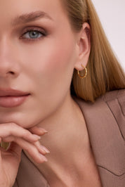 Bambu Model Halka Küpe