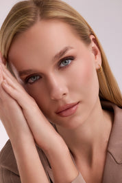 Altın Klasik Halat Burgu Halka Küpe