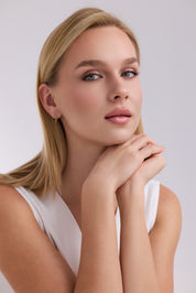 Altın Bambu Model Halka Küpe