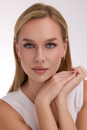 Altın Klasik Bombeli Burgu Halka Küpe