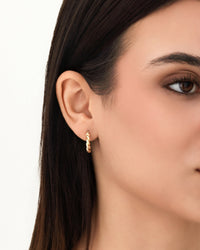 Gold Twist Hoop Earrings