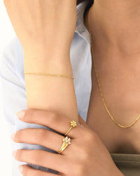 Figaro Model Gold Bracelet - GOLD