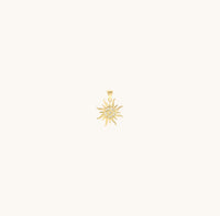 Gold Stone Sun Pendant - GOLD