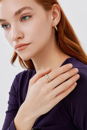 Sıralı Kare Taşlı Yüzük