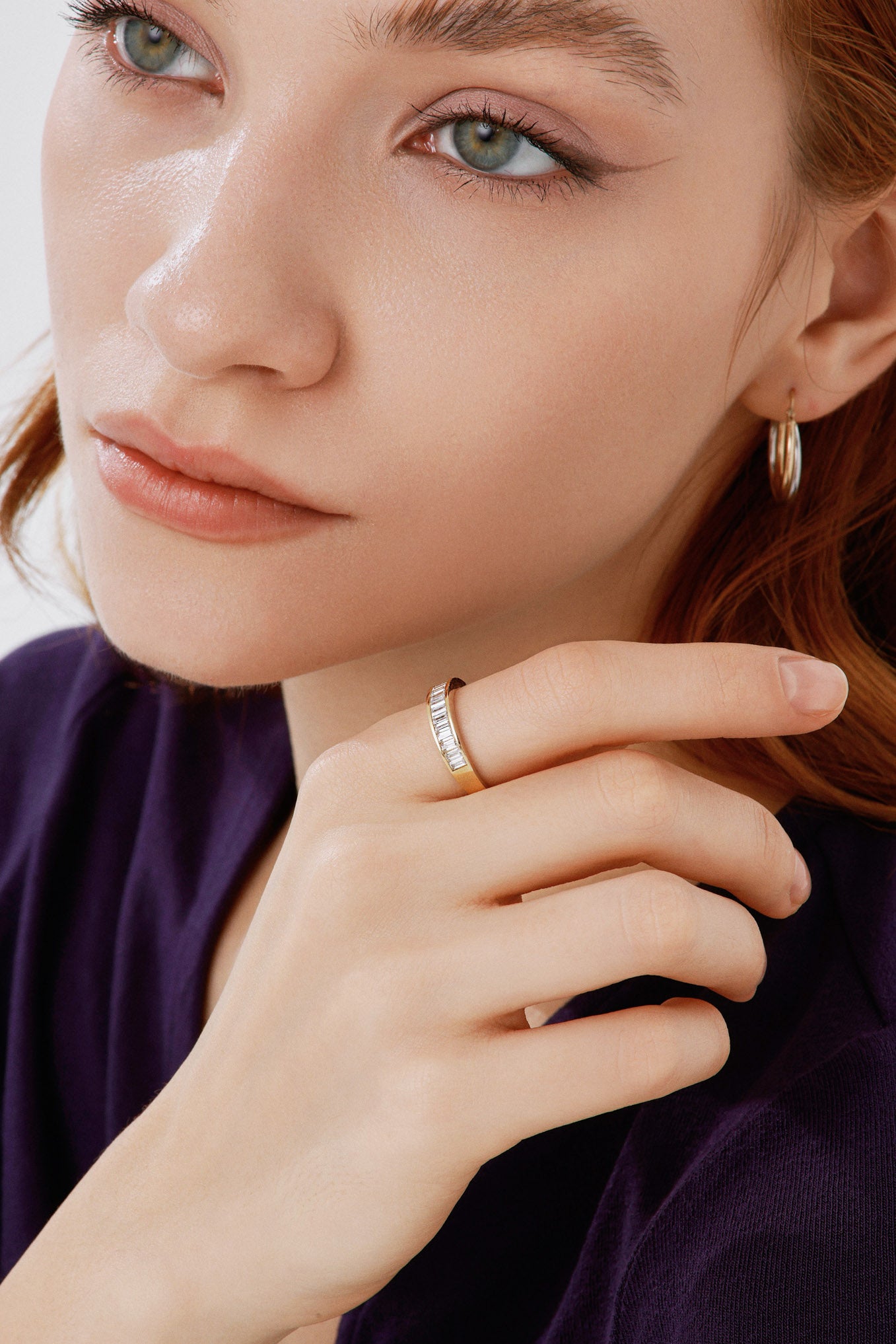 Sıralı Kare Taşlı Yüzük