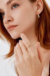 Taşlı Burgu Sonsuzluk Tasarım Yüzük