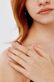 Taşlı Burgu Sonsuzluk Tasarım Yüzük