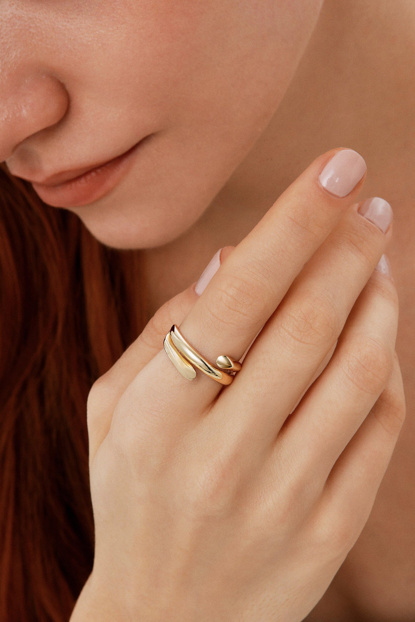 Asimetrik Kavisli Modern Yüzük