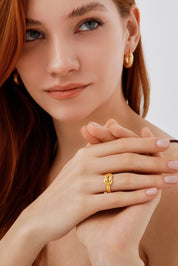 Geniş Formlu Düğüm Yüzük