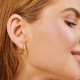 Emma Double Row Stone Hoops Earrings