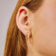 Sophia Flat Diamond Cut Hoops Earrings